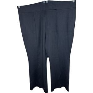 WynneLayers Black Straight Leg Pants Women’s 3X Rayon Blend Stretch Comfort